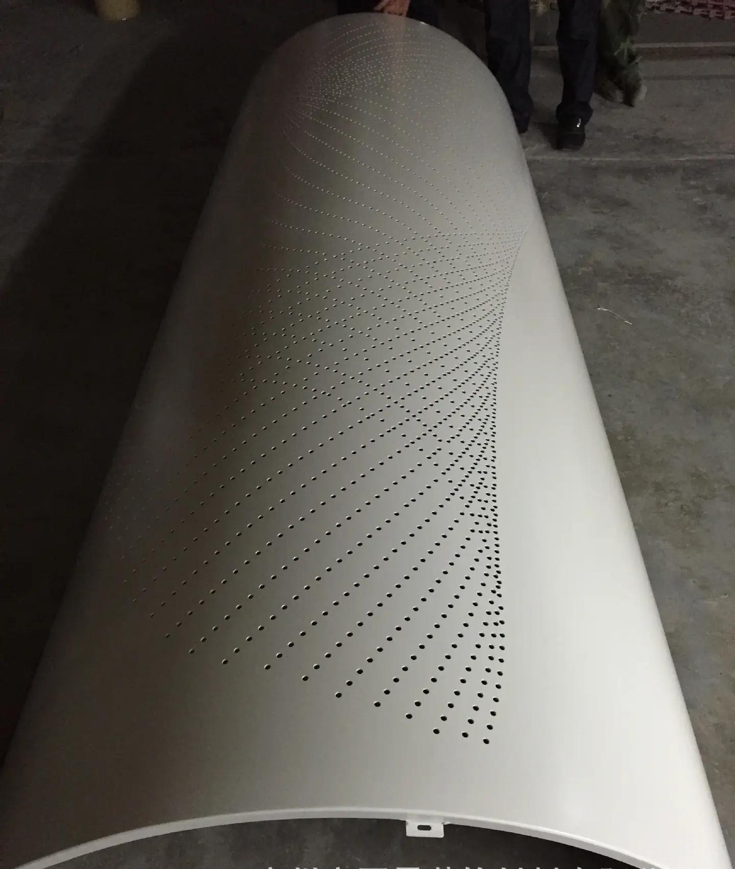 Single curved arc modeling aluminum veneer